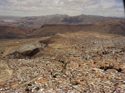 Vista aérea da atual Potosí